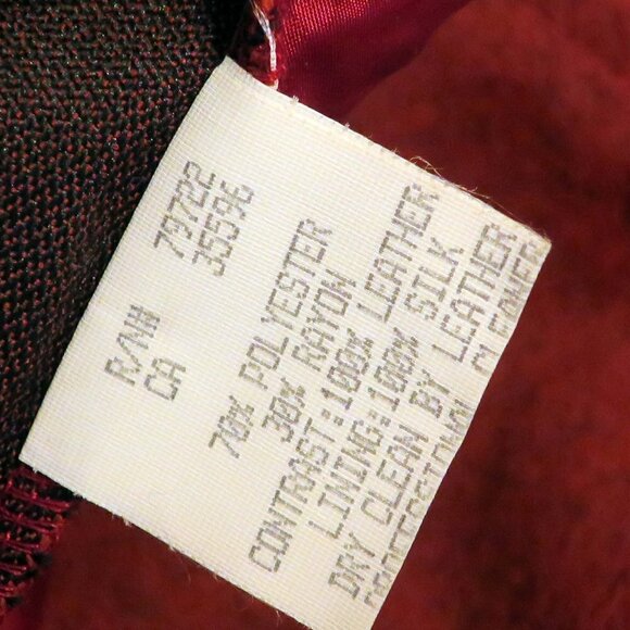 Poleci Red Leather Safety Pin Closure Jacket - Picture 5 of 5